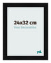 Marco de Fotos 24x32cm Negro Plateado Pulido MDF Pisa Delantera Tamano | Yourdecoration.es