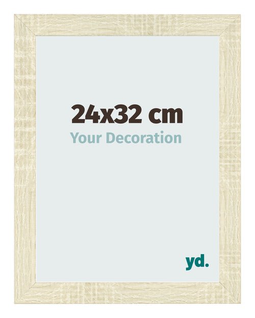 Marco de Fotos 24x32cm Roble Sonoma MDF Pisa Delantera Tamano | Yourdecoration.es