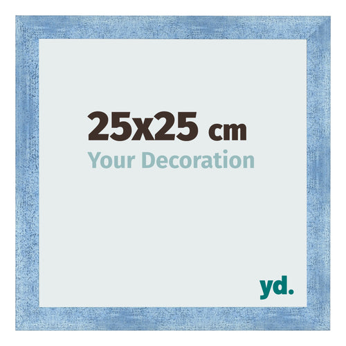 Marco de Fotos 25x25cm Claro Azul Barrido MDF Pisa Delantera Tamano | Yourdecoration.es
