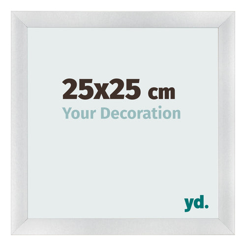 Marco de Fotos 25x25cm Plateado Negro Barrido MDF Pisa Delantera Tamano | Yourdecoration.es