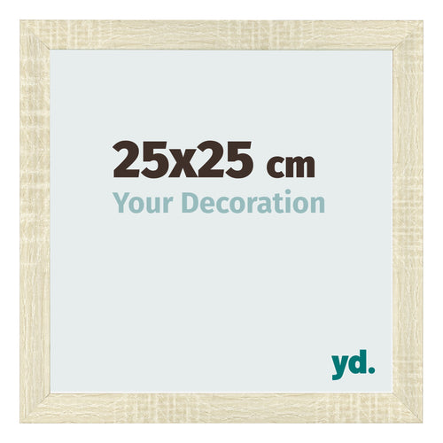 Marco de Fotos 25x25cm Roble Sonoma MDF Pisa Delantera Tamano | Yourdecoration.es