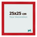 Marco de Fotos 25x25cm Rojo MDF Pisa Delantera Tamano | Yourdecoration.es