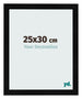 Marco de Fotos 25x30cm Negro Plateado Pulido MDF Pisa Delantera Tamano | Yourdecoration.es