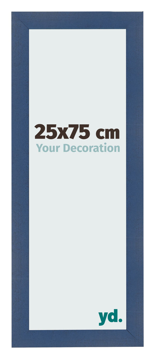 Marco de Fotos 25x75cm Azul Oscuro Barrido MDF Pisa Delantera Tamano | Yourdecoration.es