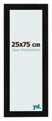 Marco de Fotos 25x75cm Negro Plateado Pulido MDF Pisa Delantera Tamano | Yourdecoration.es