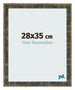 Marco de Fotos 28x35cm Azul Y Dorado Fusionado MDF Pisa Delantera Tamano | Yourdecoration.es