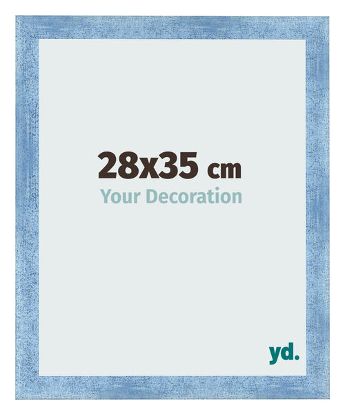 Marco de Fotos 28x35cm Claro Azul Barrido MDF Pisa Delantera Tamano | Yourdecoration.es