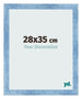 Marco de Fotos 28x35cm Claro Azul Barrido MDF Pisa Delantera Tamano | Yourdecoration.es