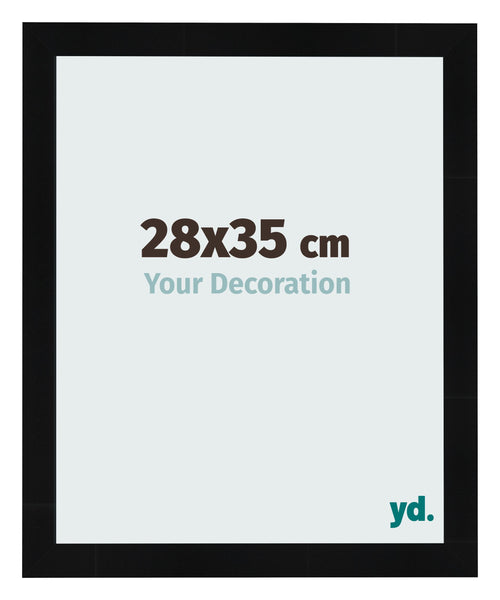Marco de Fotos 28x35cm Negro Plateado Pulido MDF Pisa Delantera Tamano | Yourdecoration.es