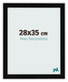 Marco de Fotos 28x35cm Negro Plateado Pulido MDF Pisa Delantera Tamano | Yourdecoration.es