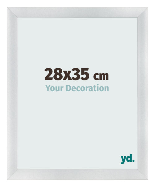 Marco de Fotos 28x35cm Plateado Negro Barrido MDF Pisa Delantera Tamano | Yourdecoration.es