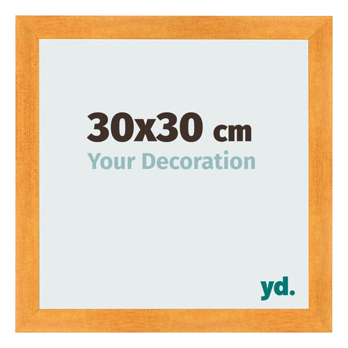Marco de Fotos 30x30cm Naranja MDF Pisa Delantera Tamano | Yourdecoration.es