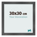 Marco de Fotos 30x30cm Negro Plateado Pulido MDF Pisa Delantera Tamano | Yourdecoration.es