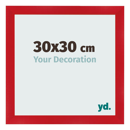 Marco de Fotos 30x30cm Rojo MDF Pisa Delantera Tamano | Yourdecoration.es