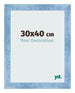 Marco de Fotos 30x40cm Claro Azul Barrido MDF Pisa Delantera Tamano | Yourdecoration.es