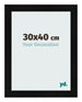 Marco de Fotos 30x40cm Negro Plateado Pulido MDF Pisa Delantera Tamano | Yourdecoration.es