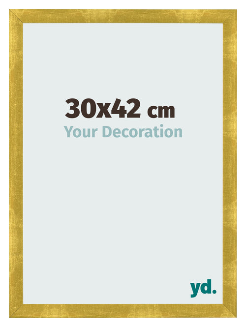 Marco de Fotos 30x42cm Dorado Vintage MDF Pisa Delantera Tamano | Yourdecoration.es