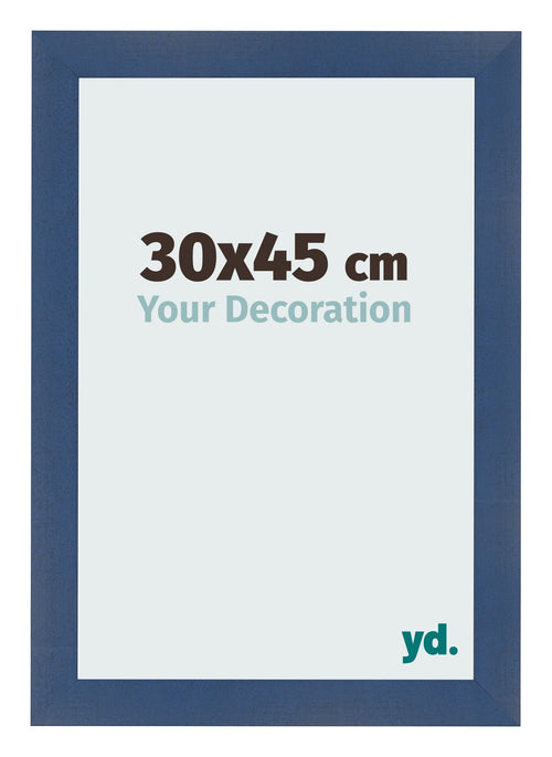 Marco de Fotos 30x45cm Azul Oscuro Barrido MDF Pisa Delantera Tamano | Yourdecoration.es