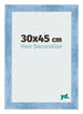 Marco de Fotos 30x45cm Claro Azul Barrido MDF Pisa Delantera Tamano | Yourdecoration.es