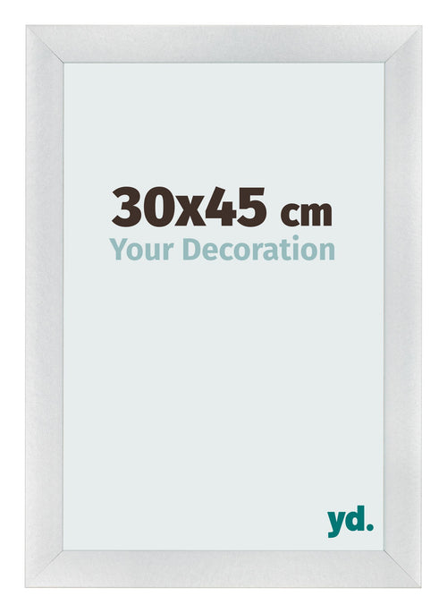 Marco de Fotos 30x45cm Plateado Negro Barrido MDF Pisa Delantera Tamano | Yourdecoration.es