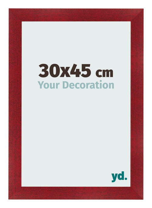 Marco de Fotos 30x45cm Vino Tinto Barrido MDF Pisa Delantera Tamano | Yourdecoration.es