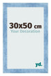 Marco de Fotos 30x50cm Claro Azul Barrido MDF Pisa Delantera Tamano | Yourdecoration.es