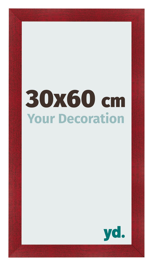 Marco de Fotos 30x60cm Vino Tinto Barrido MDF Pisa Delantera Tamano | Yourdecoration.es
