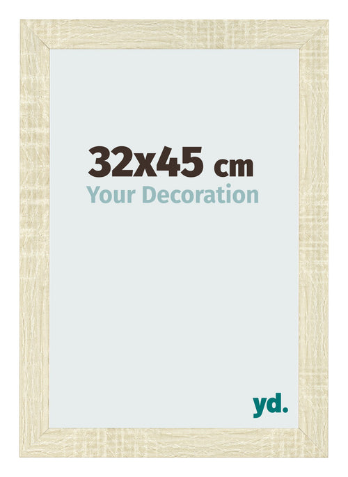 Marco de Fotos 32x45cm Roble Sonoma MDF Pisa Delantera Tamano | Yourdecoration.es