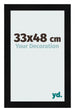 Marco de Fotos 33x48cm Negro Plateado Pulido MDF Pisa Delantera Tamano | Yourdecoration.es