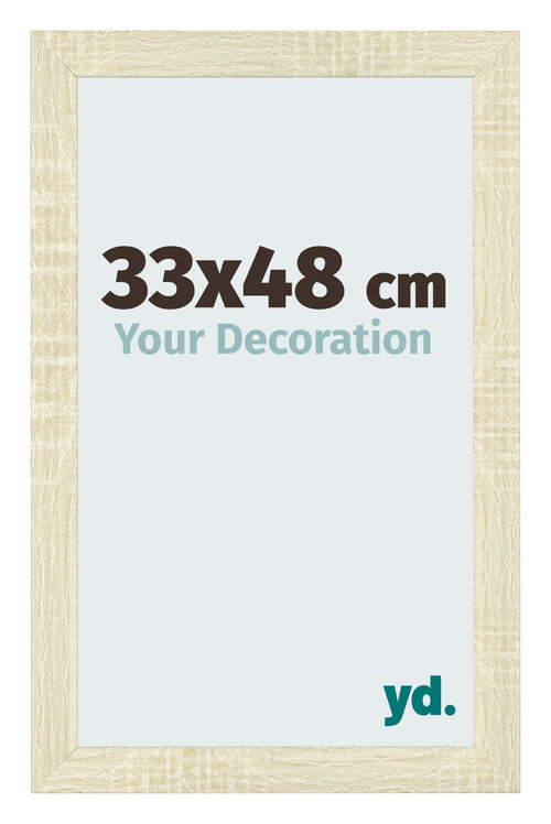 Marco de Fotos 33x48cm Roble Sonoma MDF Pisa Delantera Tamano | Yourdecoration.es