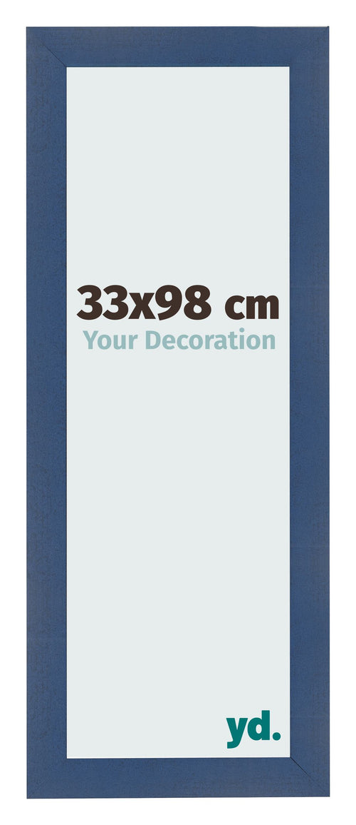 Marco de Fotos 33x98cm Azul Oscuro Barrido MDF Pisa Delantera Tamano | Yourdecoration.es