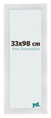 Marco de Fotos 33x98cm Plateado Negro Barrido MDF Pisa Delantera Tamano | Yourdecoration.es