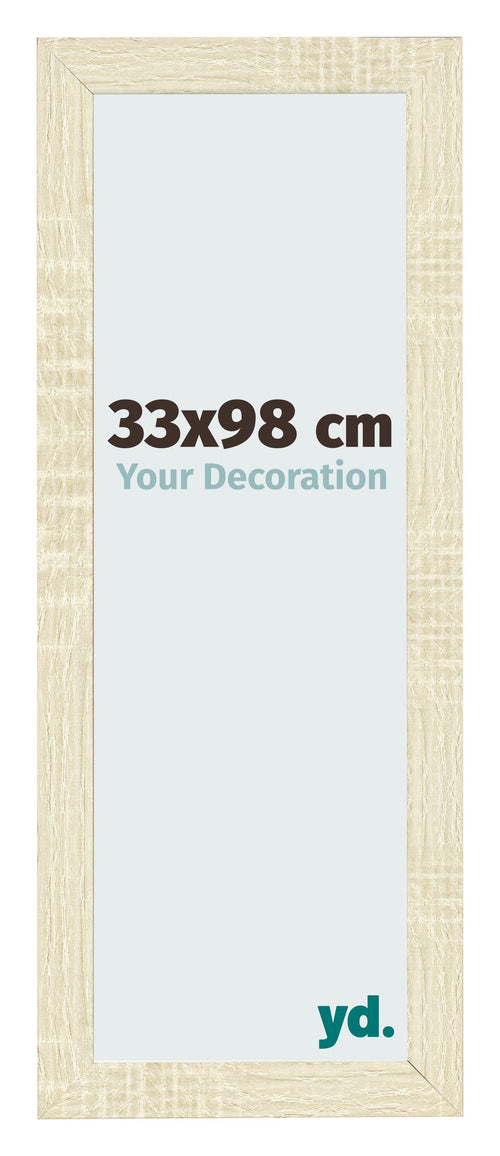 Marco de Fotos 33x98cm Roble Sonoma MDF Pisa Delantera Tamano | Yourdecoration.es
