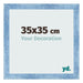 Marco de Fotos 35x35cm Claro Azul Barrido MDF Pisa Delantera Tamano | Yourdecoration.es