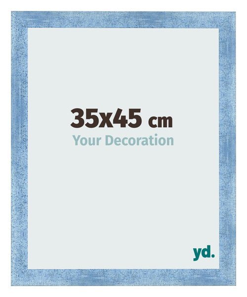 Marco de Fotos 35x45cm Claro Azul Barrido MDF Pisa Delantera Tamano | Yourdecoration.es