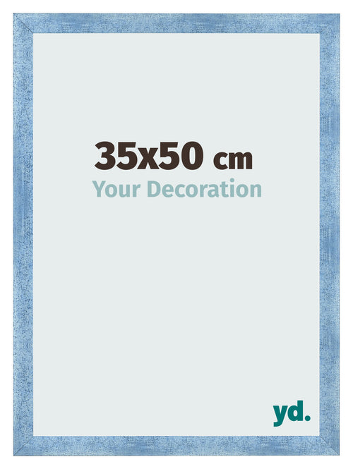 Marco de Fotos 35x50cm Claro Azul Barrido MDF Pisa Delantera Tamano | Yourdecoration.es