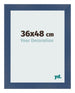 Marco de Fotos 36x48cm Azul Oscuro Barrido MDF Pisa Delantera Tamano | Yourdecoration.es