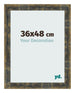 Marco de Fotos 36x48cm Azul Y Dorado Fusionado MDF Pisa Delantera Tamano | Yourdecoration.es