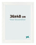 Marco de Fotos 36x48cm Blanco Vintage MDF Pisa Delantera Tamano | Yourdecoration.es