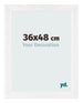 Marco de Fotos 36x48cm Blanco Vintage MDF Pisa Delantera Tamano | Yourdecoration.es