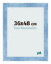 Marco de Fotos 36x48cm Claro Azul Barrido MDF Pisa Delantera Tamano | Yourdecoration.es