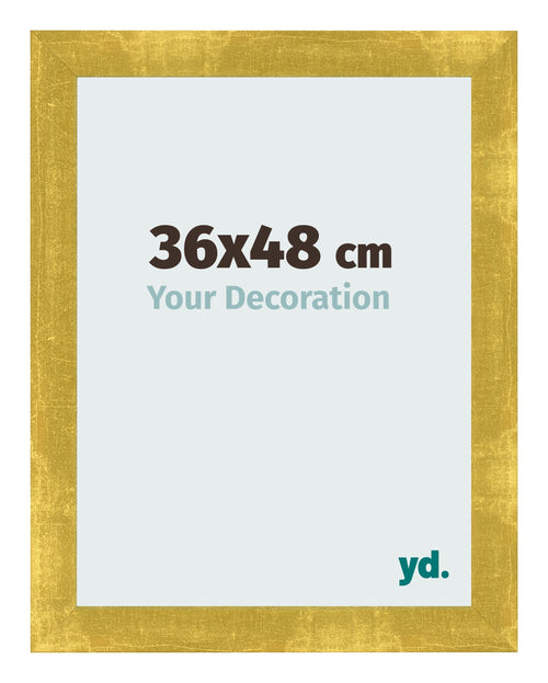 Marco de Fotos 36x48cm Dorado Vintage MDF Pisa Delantera Tamano | Yourdecoration.es