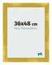 Marco de Fotos 36x48cm Dorado Vintage MDF Pisa Delantera Tamano | Yourdecoration.es