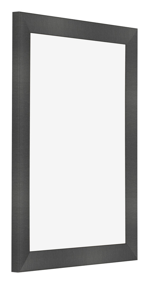 Marco de Fotos 36x48cm Negro Plateado Pulido MDF Pisa Delantera Oblicuo | Yourdecoration.es