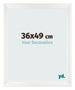 Marco de Fotos 36x49cm Blanco Vintage MDF Pisa Delantera Tamano | Yourdecoration.es