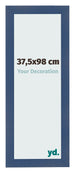 Marco de Fotos 37 5x98cm Azul Oscuro Barrido MDF Pisa Delantera Tamano | Yourdecoration.es