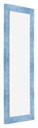 Marco de Fotos 37 5x98cm Claro Azul Barrido MDF Pisa Delantera Oblicuo | Yourdecoration.es