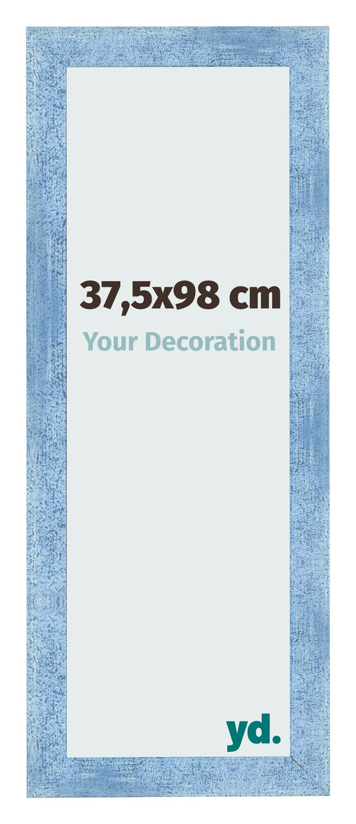 Marco de Fotos 37 5x98cm Claro Azul Barrido MDF Pisa Delantera Tamano | Yourdecoration.es