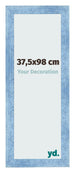 Marco de Fotos 37 5x98cm Claro Azul Barrido MDF Pisa Delantera Tamano | Yourdecoration.es