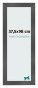 Marco de Fotos 37 5x98cm Negro Plateado Pulido MDF Pisa Delantera Tamano | Yourdecoration.es